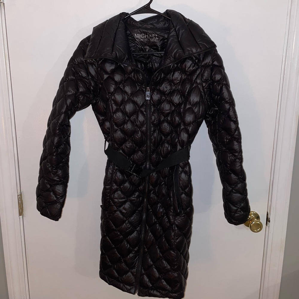Micheal Kors Lightweight long puffer coat